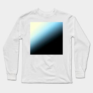 Blue yellow white abstract art Long Sleeve T-Shirt